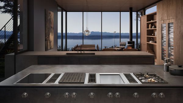 Gaggenau vario 400 series appliances in a luxury kitchen 