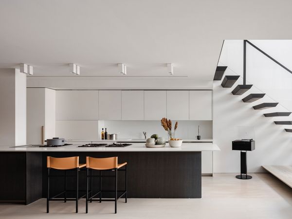 Modern bright kitchen with Gaggenau appliances 