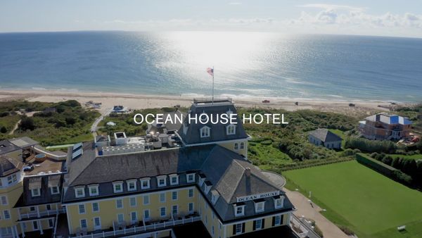 A bird's-eye view of the stunning Ocean House Hotel. 