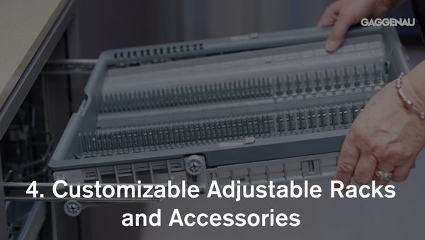 Gaggenau dishwasher 400 series - customizable adjustable racks and accessories 