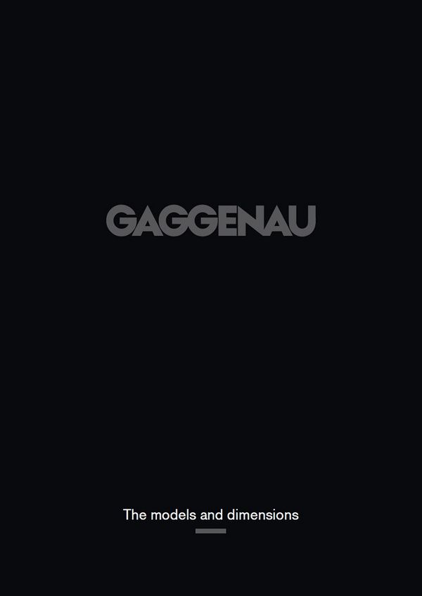Gaggenau - The models and dimensions catalogue 