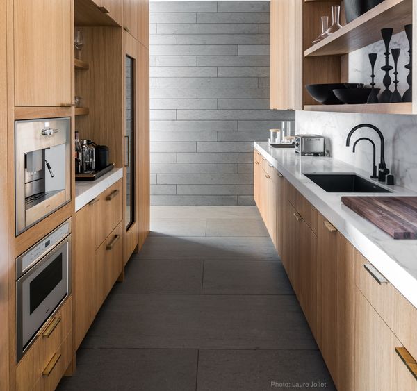 Luxury galley kitchen with Gaggenau appliances 