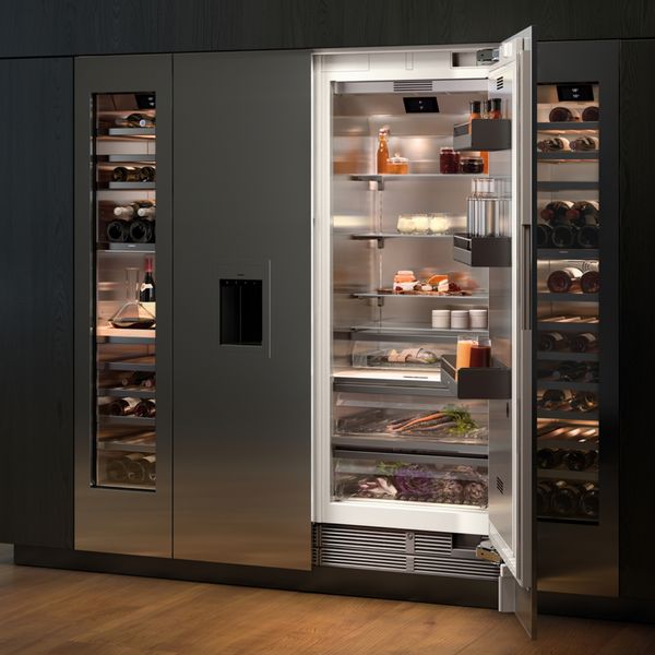 A Vario refrigerator and wine cabinets.