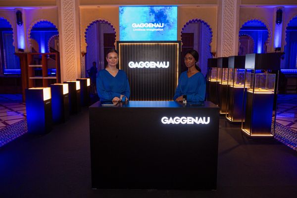 Gaggenau assistants waiting to greet guests at the Theatre of Digital Arts in Dubai  