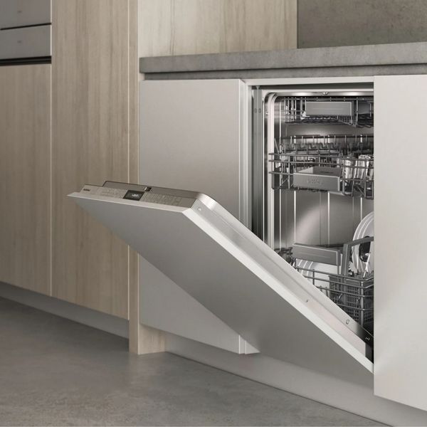 Gaggenau 200 Series dishwasher installed in a bright luxury kitchen