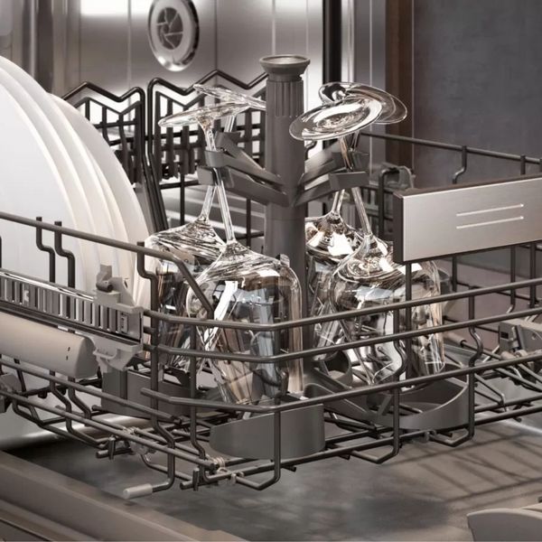 Gaggenau 400 Series dishwasher cutlery rack extended