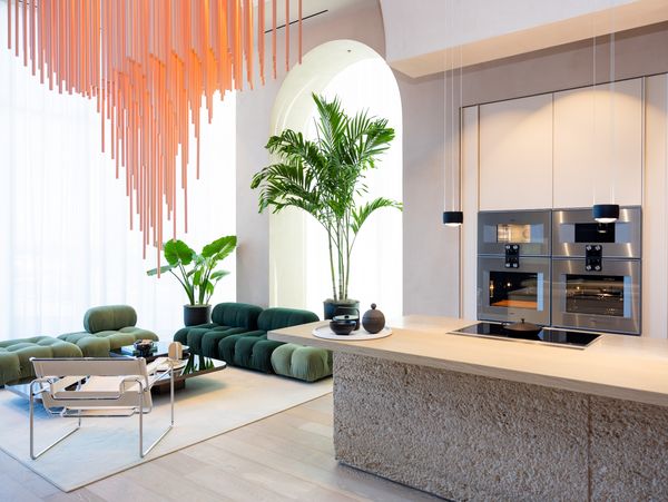 Early morning light pours into Gaggenau's opulent Miami showroom. 