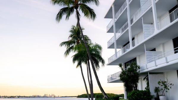 The view outside of Savage’s Ibis Isle condominium in the Intracoastal Waterway. Photography by Adahlia Cole and Colin Peck.