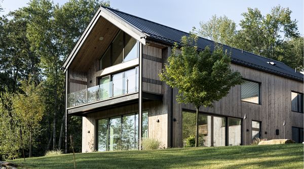 An exterior shot of Sam Fertik's home.