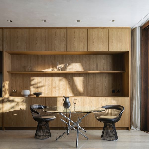 A view of the bright and airy dining area of Woollahra Village terrace house