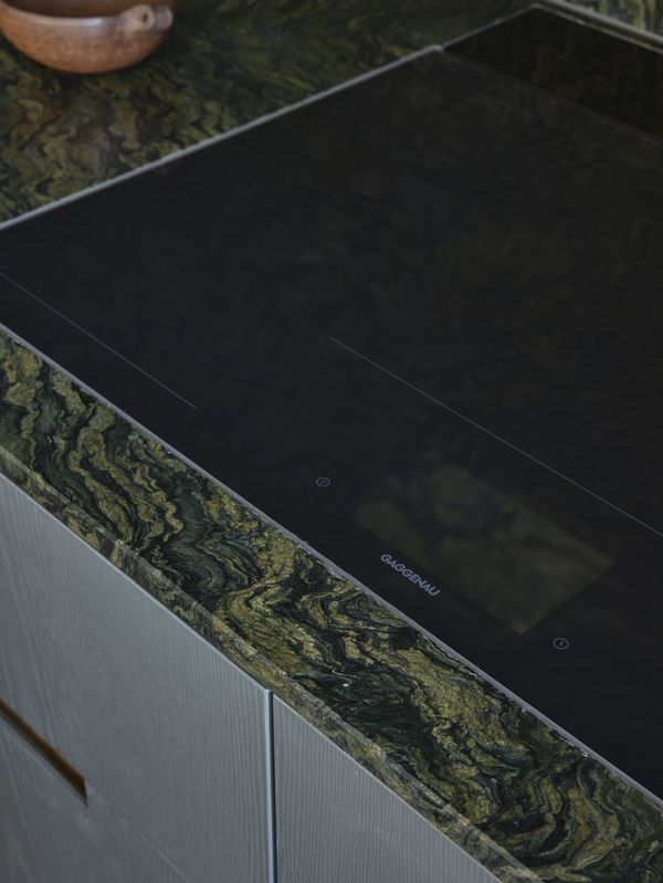 Close-up of the Gaggenau induction cooktop in an apartment in 131 Smith Street.
