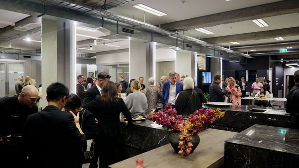 Social gathering at Gaggenau Auckland showroom.