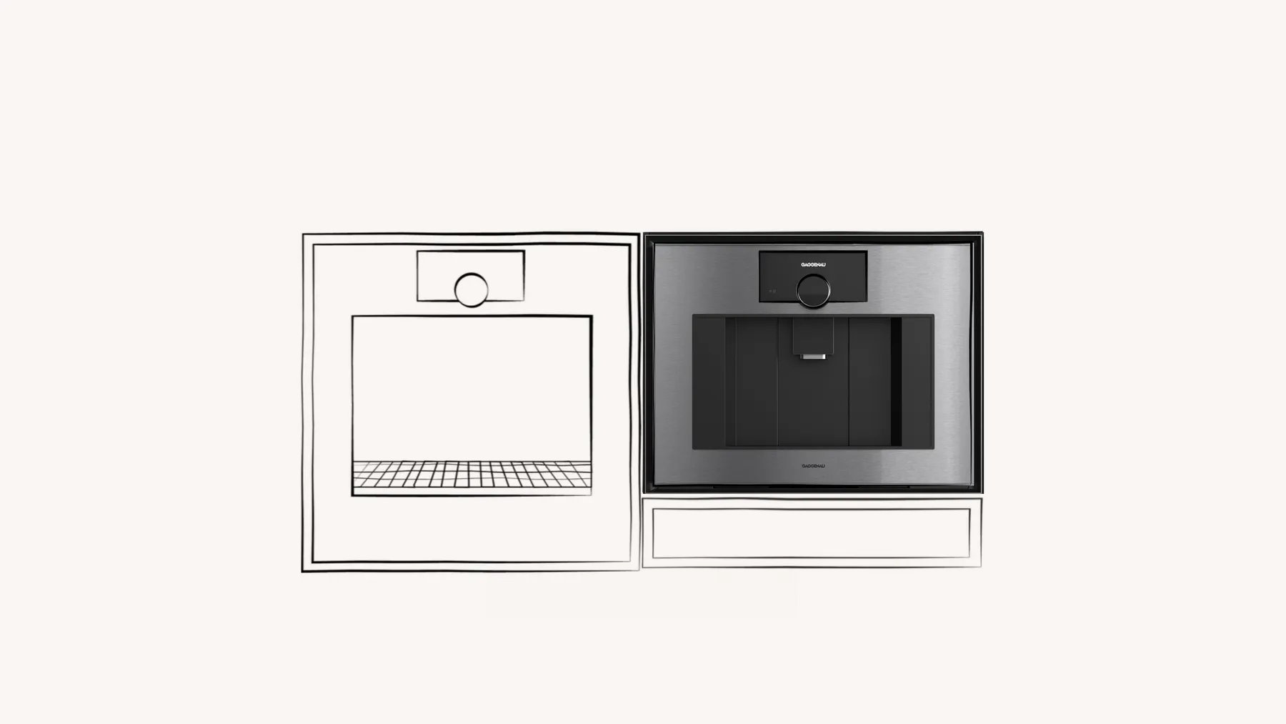 Gaggenau Expressive series coffee machine in kitchen