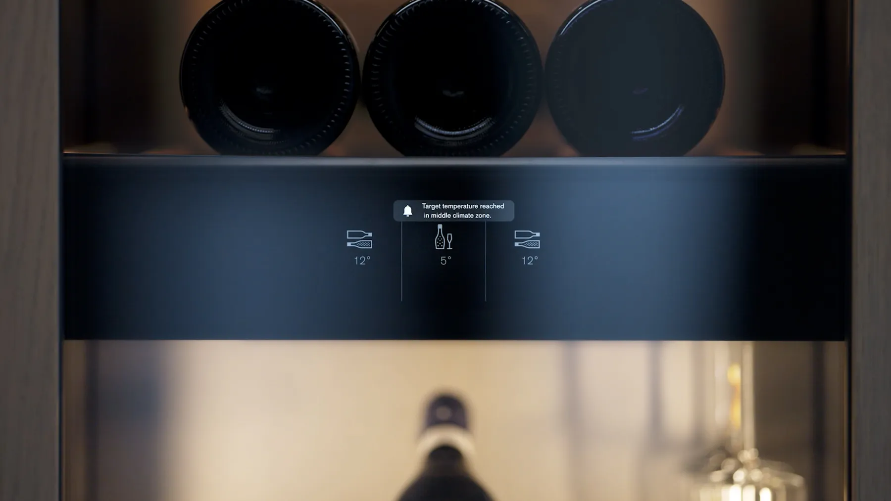 Gaggenau wine climate cabinet touch display
