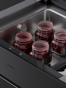Close-up image of the Gaggenau Minimalist series vacuuming drawer