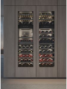 Close-up of a Gaggenau Vario cooling expressive series wine climate cabinet