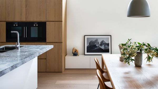 Bright modern kitchen with Gaggenau appliances 