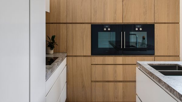 Bright modern kitchen with Gaggenau appliances 