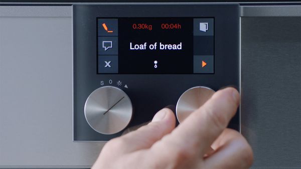 Close-up of Gaggenau combi-microwave oven controls 