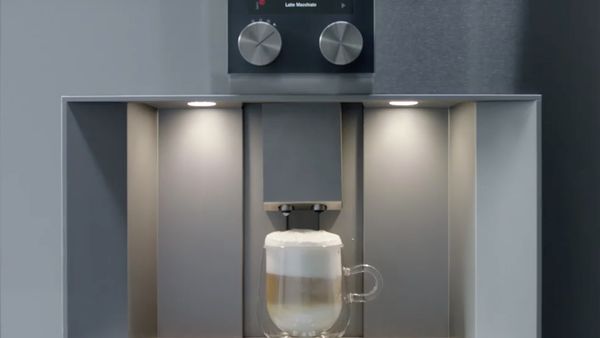 Close-up of a Gaggenau 400 series coffee machine 