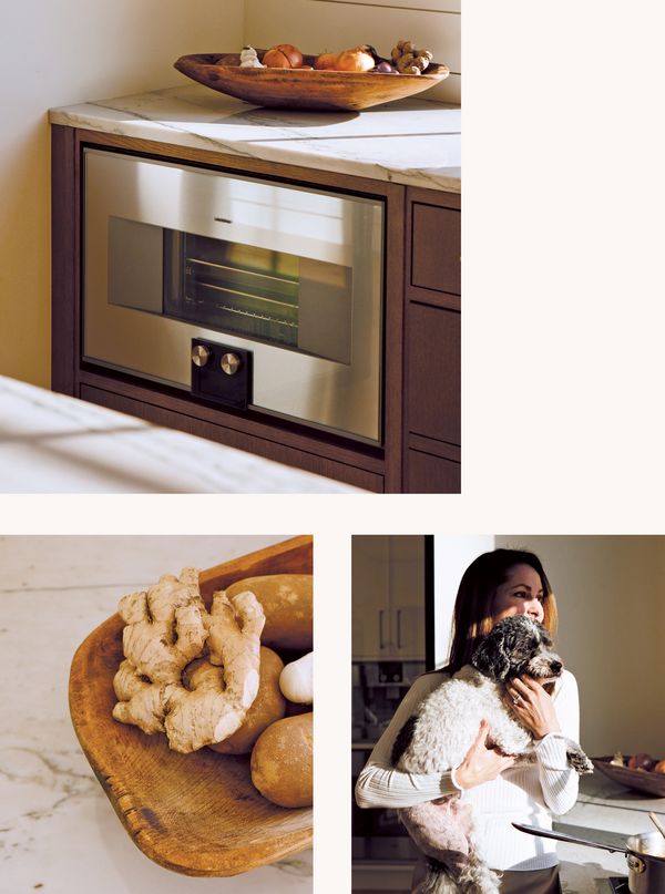 Collage of images featuring a Gaggenau Combi-steam oven 400 series