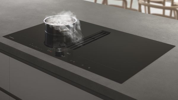 Gaggenau flex induction cooktop in a modern kitchen