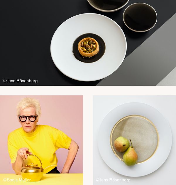 Collage of images of Hering Berlin's tableware