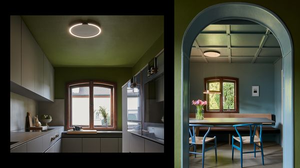 Gaggenau 400 series appliances in a tasteful kitchen designed by 1:33, complimented by Occhio lighting, Schotten & Hansen flooring and put together by Schurig GmbH
