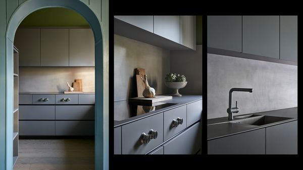 Views of clean lines and complimentary colours including Gaggenau cooktops 400 series