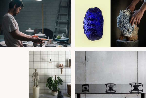 Collage de imágenes de piezas de Apparatu
