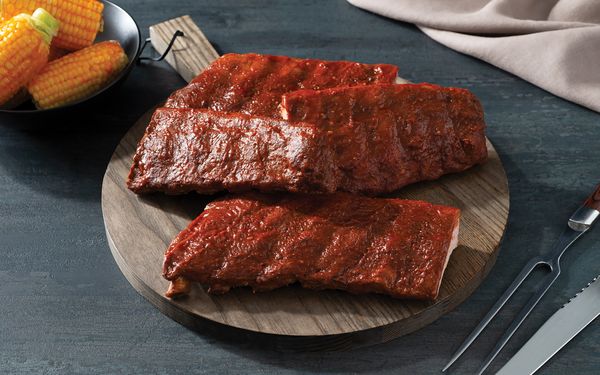 Recipe image for Baby Back Ribs with Chipotle BBQ Sauce and steam Roasted Corn on the Cob 