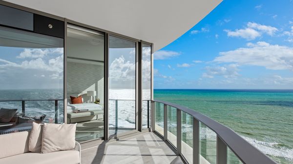 Balcony view in a Ritz Carlton Residence at Sunny Isles Beach 