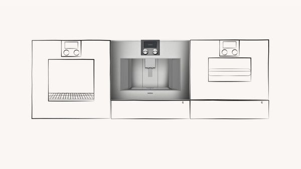 A video thumbnail for the possible placements of Gaggenau fully automatic espresso machines 