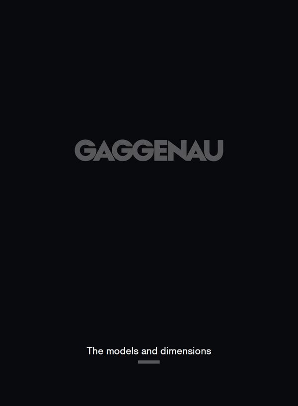 brochure with all gaggenau appliance models dimensions and installation notes
