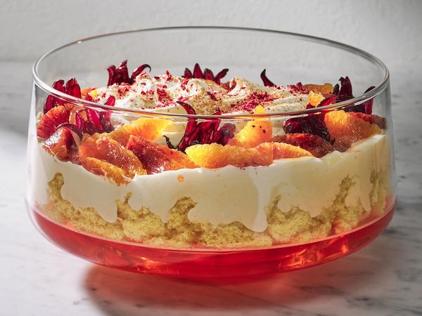 Aperol Spritz Trifle on a counter top