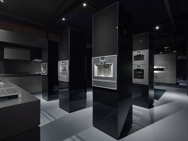 Internal image of Gaggenau showroom in Melbourne, displaying a variety of Gaggenau ovens 