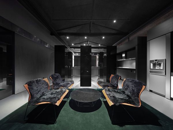 Luxury seating area in the Gaggenau showroom in Melbourne 