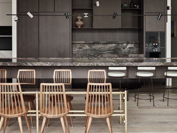 Gaggenau ovens installed in a large luxury kitchen with island worktop