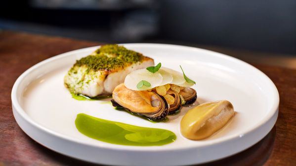 Beautiful seafood dish created by Simon Levy 
