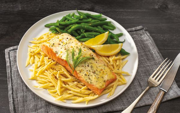 Recipe image for Slow Roasted Salmon With Tarragon Sauce