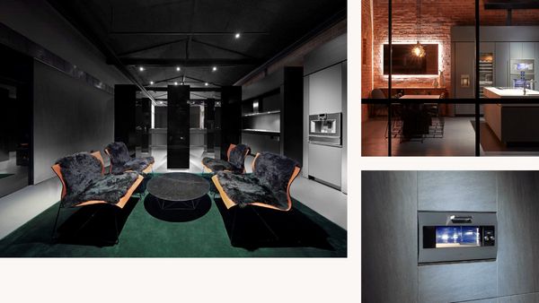 Collage containing internal and external images of luxurious Melbourne flagship store