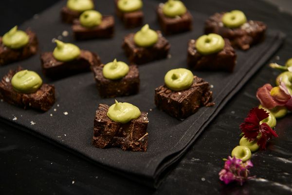 Close-up of hors d’oeuvres at the Gaggenau kitchen of the year design contest 2023 awards