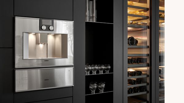 Gaggenau coffee machine and wine storage in the new Miami Flagship showroom