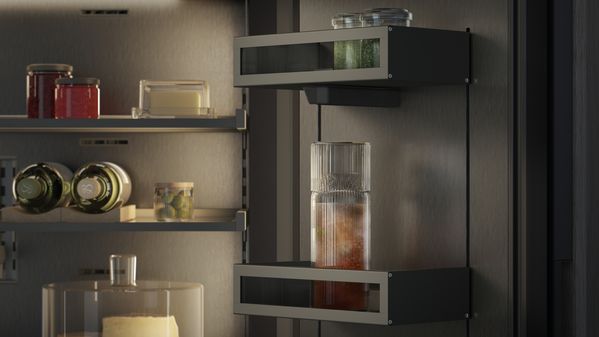 View inside the new Gaggenau LUX cooling appliance showing the glare-free illumination