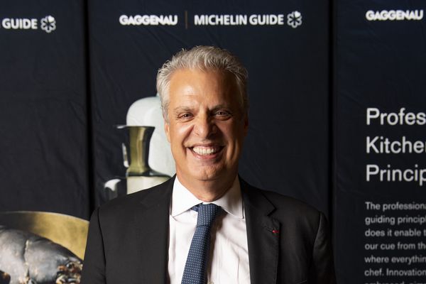 Chef Eric Ripert at a Black Jacket Society event. 
