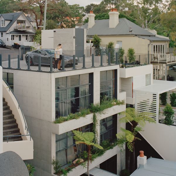 View looking at the back of Fisherman’s House showing the multiple levels of the development