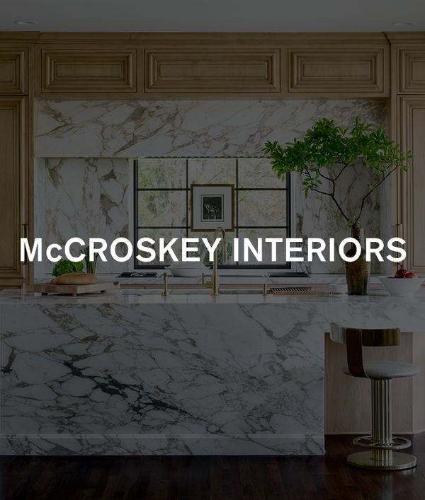 A kitchen interior designed by McCroskey Interiors