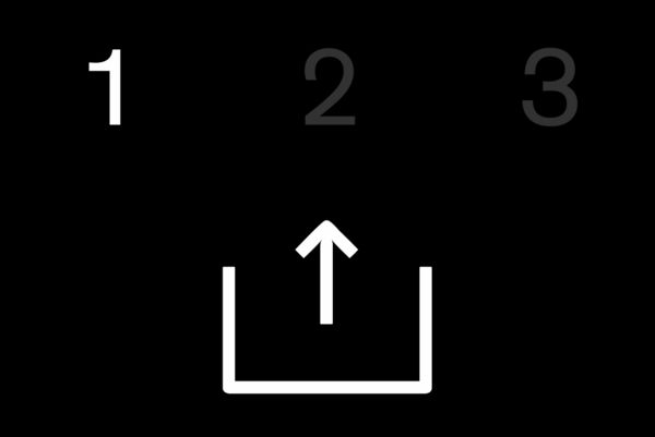 Gaggenau vacuum drawer control panel with vacuum-sealing level 1 indicated