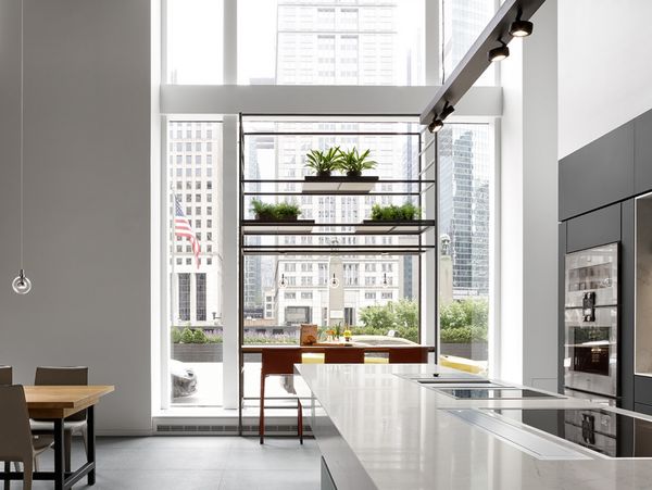 Appliances in the Gaggenau flagship showroom Chicago