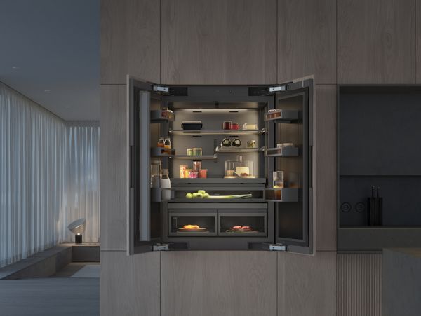 Luxury kitchen with a Gaggenau new generation of  cooling appliance fitted